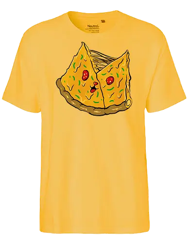 double pizza - pizza, burger, food, cool, funny, vintage, cartoon, logo, classic, brother, sister, friendship - Fairtrade T-Shirt