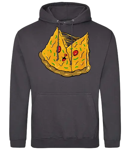 double pizza - pizza, burger, food, cool, funny, vintage, cartoon, logo, classic, brother, sister, friendship - Standard Hoodie