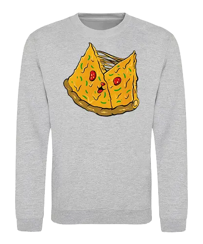 double pizza - pizza, burger, food, cool, funny, vintage, cartoon, logo, classic, brother, sister, friendship - Sweatshirt