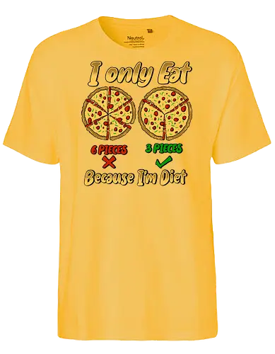 just three piece of pizza - pizza, food, space, astronout, delicious, beverages, meatball, sausages, fastfood, bestfriend - Fairtrade T-Shirt