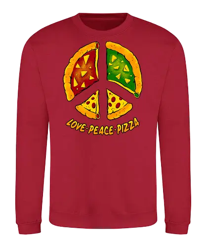 little piece from heaven  - pizza, burger, food, cool, funny, vintage, cartoon, logo, classic, brother, sister, friendship - Sweatshirt