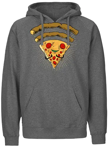 pizza signal  - pizza, food, space, astronout, delicious, beverages, meatball, sausages, fastfood, bestfriend - Fairtrade Hoodie