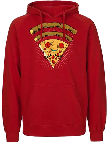 pizza signal  - pizza, food, space, astronout, delicious, beverages, meatball, sausages, fastfood, bestfriend - Fairtrade Hoodie