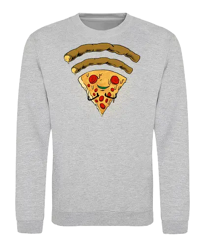 pizza signal  - pizza, food, space, astronout, delicious, beverages, meatball, sausages, fastfood, bestfriend - Sweatshirt