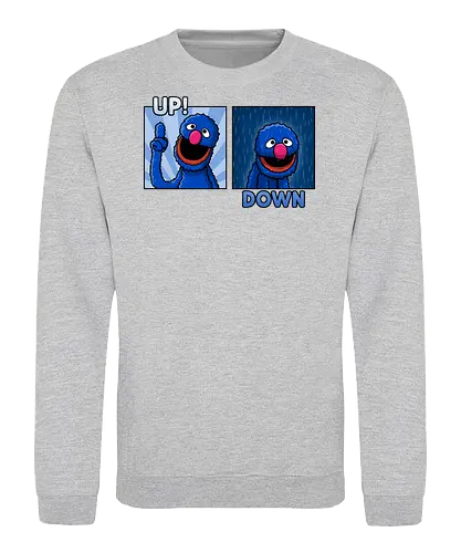 Up and Down! - sad, therapy, funny, retro - Sweatshirt