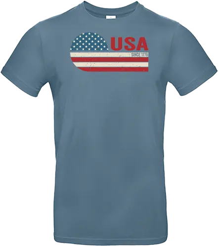 Retro USA - retro, rebel, 70s, movies, films, date, galaxy, star, USA, flag, vintage - Standard T-Shirt