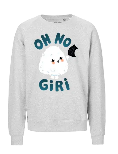 OH NO Giri - onigiri, sushi, japanese, kawaii, cute, Japan - Fairtrade Sweatshirt