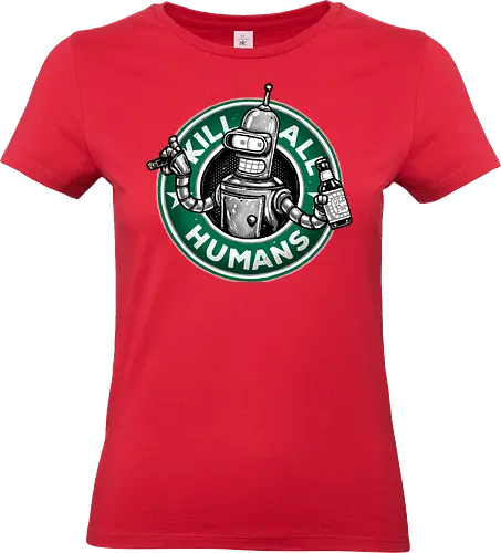 Robot vs Humans - Robot, robots, sitcom, funny, humor, science fiction, animated, animation - Standard T-Shirt (Women)