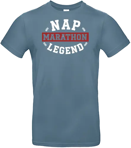 Nap Marathon Legend - nap marathon legend, funny sleep shirt, collegiate style, varsity typography, lazy gift, sarcasm apparel, nap enthusiast, professional sleeper, vintage athletic design, heavy sleeper gift, humorous quote, university style parody, rest and recovery, sleep lover tshirt, college humor - Standard T-Shirt