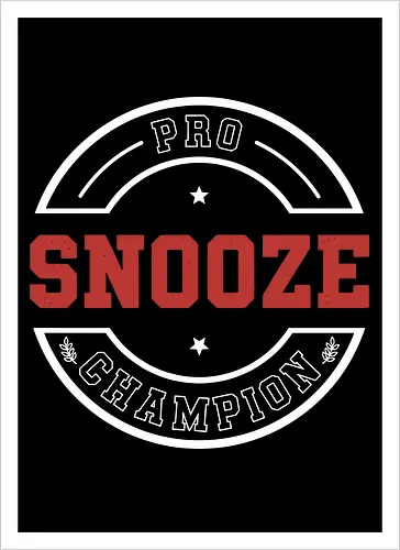 Pro Snooze Champion - Varsity Style Sleep Graphic