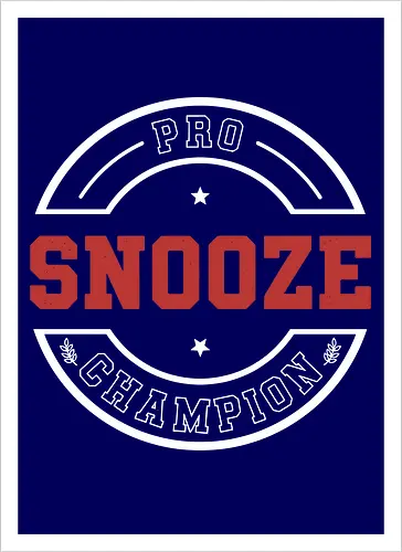 Pro Snooze Champion - Varsity Style Sleep Graphic