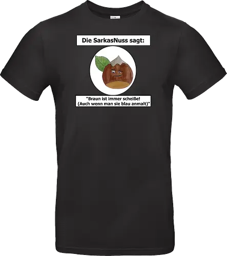 SarkasNuss gegen Nazis - Sarkasmus, sarkastisch, sarcasm, sarcastic, Nuss, Haselnuss, Gesicht, lustig, funny, Ironie, Menschen, Nazis, NoAFD, AFD, Blau, Braun
