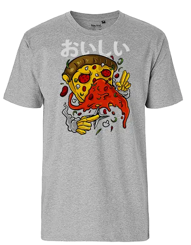 pizza no jutsu  - pizza, food, dracula, vampire, halloween, spooky, creepy, space, astronout, delicious, beverages, meatball, sausages, fastfood, bestfriend - Fairtrade T-Shirt
