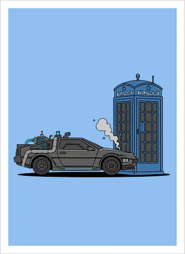 Time Machine Fender Bender - DeLorean vs. TARDIS