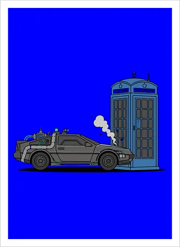 Time Machine Fender Bender - DeLorean vs. TARDIS