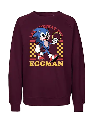 Game Mascot Hedgehog Runner - Video Games, Video Game, Game, Games, Gamer, Mascot, Retro, Vintage, Retro Vintage, Retro Gamer, Retro Cartoon, Fantasy, Adventure, Hedgehog, Run, Runner, Running, Doctor, Animal, Pet - Fairtrade Sweatshirt