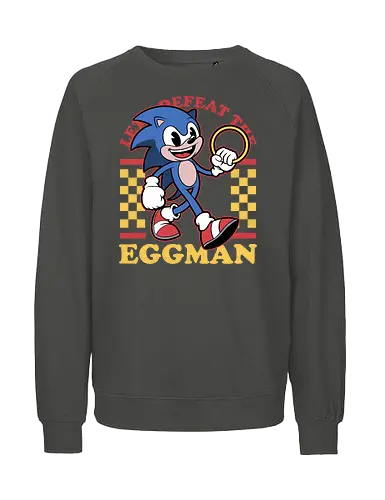 Game Mascot Hedgehog Runner - Video Games, Video Game, Game, Games, Gamer, Mascot, Retro, Vintage, Retro Vintage, Retro Gamer, Retro Cartoon, Fantasy, Adventure, Hedgehog, Run, Runner, Running, Doctor, Animal, Pet - Fairtrade Sweatshirt