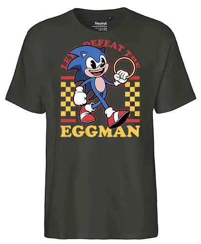 Game Mascot Hedgehog Runner - Video Games, Video Game, Game, Games, Gamer, Mascot, Retro, Vintage, Retro Vintage, Retro Gamer, Retro Cartoon, Fantasy, Adventure, Hedgehog, Run, Runner, Running, Doctor, Animal, Pet - Fairtrade T-Shirt