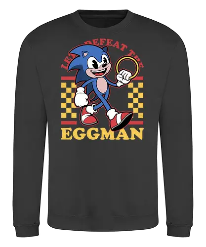 Game Mascot Hedgehog Runner - Video Games, Video Game, Game, Games, Gamer, Mascot, Retro, Vintage, Retro Vintage, Retro Gamer, Retro Cartoon, Fantasy, Adventure, Hedgehog, Run, Runner, Running, Doctor, Animal, Pet - Sweatshirt