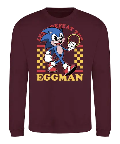 Game Mascot Hedgehog Runner - Video Games, Video Game, Game, Games, Gamer, Mascot, Retro, Vintage, Retro Vintage, Retro Gamer, Retro Cartoon, Fantasy, Adventure, Hedgehog, Run, Runner, Running, Doctor, Animal, Pet - Sweatshirt