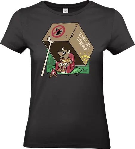 ideal campfire - introvert, trap, mouse, rat, animal, house, home, home sweet home, cool, campfire, hiking, camping, fun, funny, nature, indoor - Standard T-Shirt (Women)