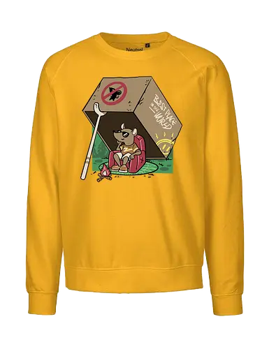 ideal campfire - introvert, trap, mouse, rat, animal, house, home, home sweet home, cool, campfire, hiking, camping, fun, funny, nature, indoor - Fairtrade Sweatshirt
