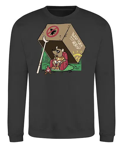 ideal campfire - introvert, trap, mouse, rat, animal, house, home, home sweet home, cool, campfire, hiking, camping, fun, funny, nature, indoor - Sweatshirt
