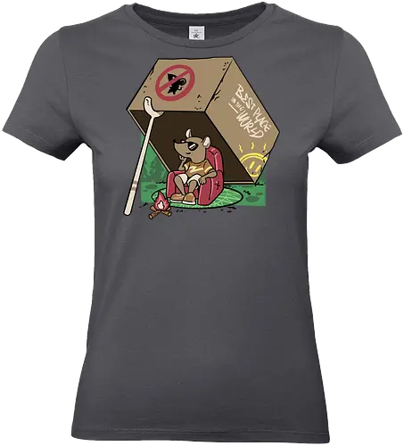 ideal campfire - introvert, trap, mouse, rat, animal, house, home, home sweet home, cool, campfire, hiking, camping, fun, funny, nature, indoor - Standard T-Shirt (Women)