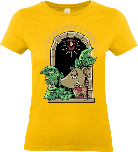 home sweet home  - introvert, trap, mouse, rat, animal, house, home, home sweet home, cool, campfire, hiking, camping, fun, funny, nature, indoor - Standard T-Shirt (Women)