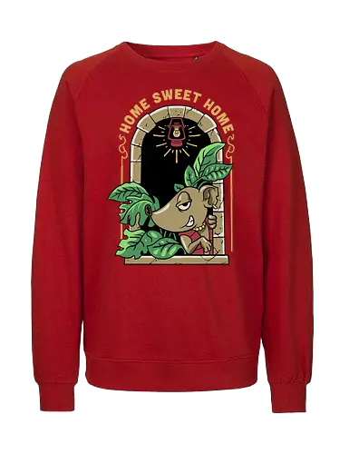 home sweet home  - introvert, trap, mouse, rat, animal, house, home, home sweet home, cool, campfire, hiking, camping, fun, funny, nature, indoor - Fairtrade Sweatshirt