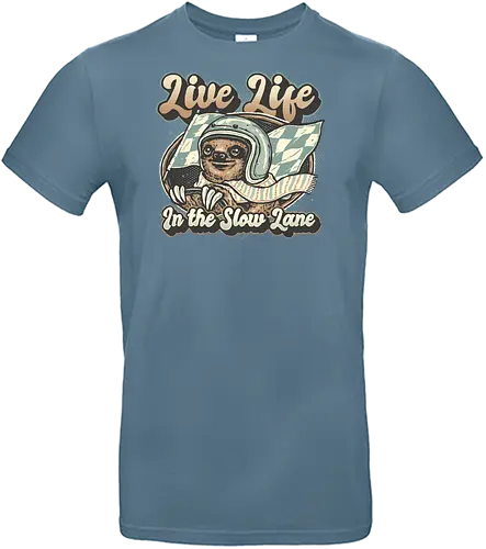 Live Life in the Slow Lane - Sloth, animal, funny, cute, life, humor, relax - Standard T-Shirt