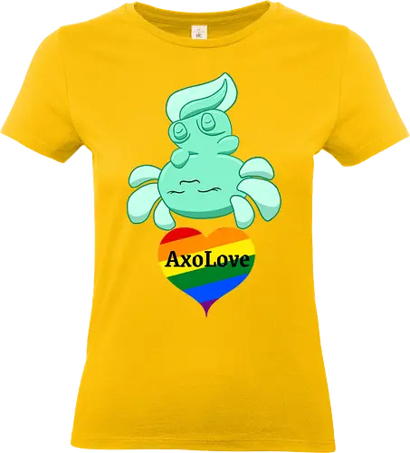 AxoLove (Regenbogen) - Axolotl, Axl, Liebe, Love, cute, Cartoon, comic, Tier, Regenbogen, Rainbow, queer, lgbtq, gay, lesbian, schwul, lesbisch, Wasser, Water - Standard T-Shirt (Women)
