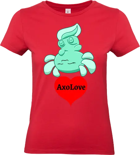 AxoLove (Rot) - Axolotl, Axl, Liebe, Love, cute, Cartoon, comic, Tier, Wasser, Water, rot, red, Herz, heart - Standard T-Shirt (Women)