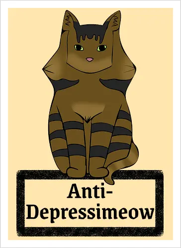 Anti-Depressimeow (schwarz)