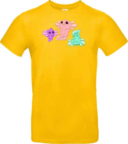 Drei Axolotl