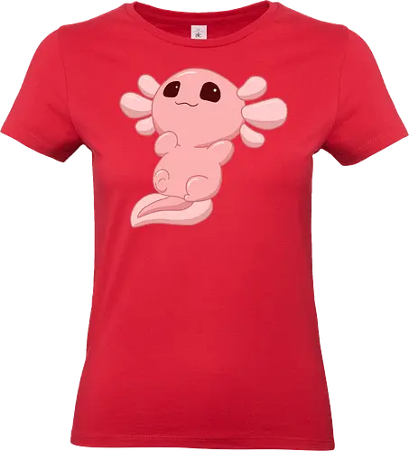 Süßes Axolotl - Axolotl, Axl, cute, Cartoon, comic, Tier, Wasser, Water, rosa, lila, violet, türkis, grün - Standard T-Shirt (Women)