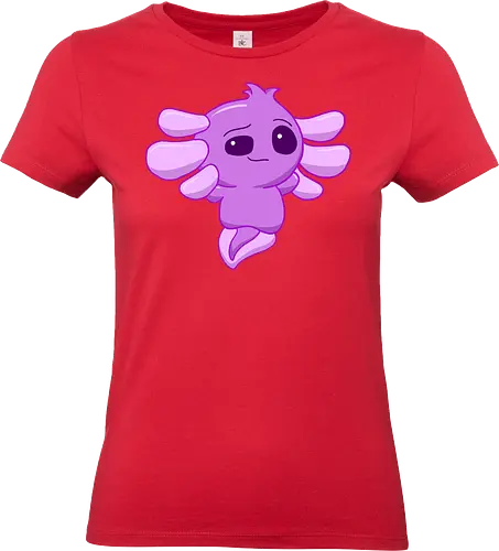 Verschmitztes Axolotl - Axolotl, Axl, cute, Cartoon, comic, Tier, Wasser, Water, rosa, lila, violet, türkis, grün - Standard T-Shirt (Women)
