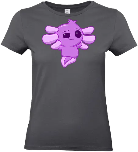 Verschmitztes Axolotl - Axolotl, Axl, cute, Cartoon, comic, Tier, Wasser, Water, rosa, lila, violet, türkis, grün - Standard T-Shirt (Women)