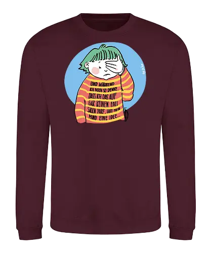 Expressio Praecox - Ringelpullisprüche, Ringeldinger, streifenweise, Spruch, Weisheit, Motivation, Ringelpulli, SprücheShirt, Cartoon Illustration, Statement, Handgezeichnet, Humor, Selbstironie, Streifenpulli, Spruchshirt, deutsch - Sweatshirt