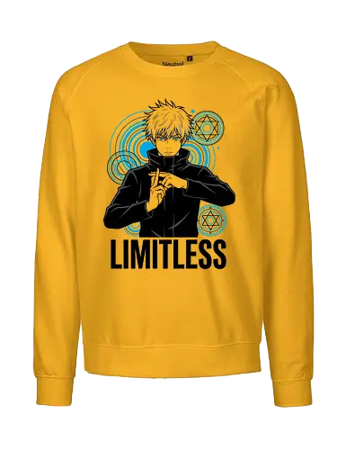 Limitless Power - Jujutsu Sorcerer Domain Art - Satoru Gojo, Jujutsu, Limitless technique, Gojo Satoru shirt, anime apparel, JJK merch, strongest sorcerer, domain expansion, anime streetwear, blue eyes anime, manga graphic tee, Japanese pop culture, Jujutsu sorcerer art, infinity circles, geek fashion - Fairtrade Sweatshirt