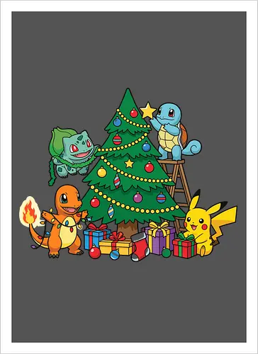 Pocket Christmas Tree Helpers - Festive Kanto Starters Design