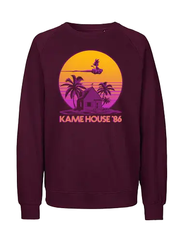Kame House 86 - Dargon Ball, Kame House, Goku, Nimbus Cloud - Fairtrade Sweatshirt