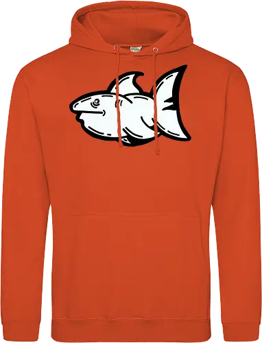 Hi the shark - Hai, fisch, shark, black, schwarz, grafik, weiß, fun, comic - Standard Hoodie