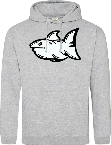 Hi the shark - Hai, fisch, shark, black, schwarz, grafik, weiß, fun, comic - Standard Hoodie