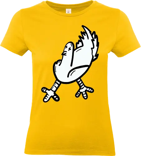 Taube tod - Vogel, taube, glück, comic, schwarz, weiß, grafik, cartoon - Standard T-Shirt (Women)
