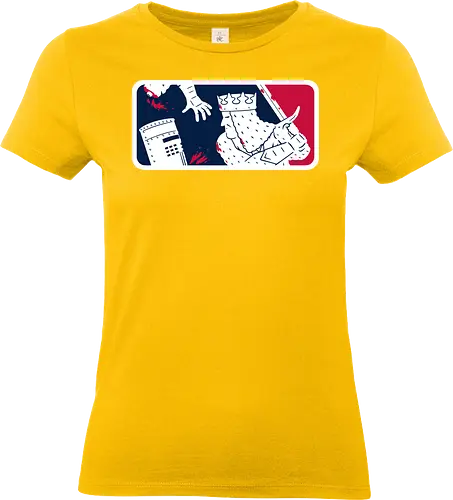No-Pass League! - monty-python, movies, funny, black-knight, the-black-knight, sports, logo, mashup, baseball - Standard T-Shirt (Women)