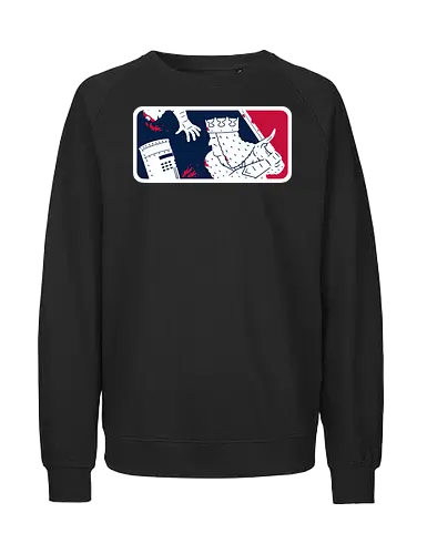 No-Pass League! - monty-python, movies, funny, black-knight, the-black-knight, sports, logo, mashup, baseball - Fairtrade Sweatshirt