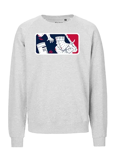 No-Pass League! - monty-python, movies, funny, black-knight, the-black-knight, sports, logo, mashup, baseball - Fairtrade Sweatshirt