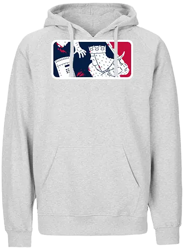 No-Pass League! - monty-python, movies, funny, black-knight, the-black-knight, sports, logo, mashup, baseball - Fairtrade Hoodie