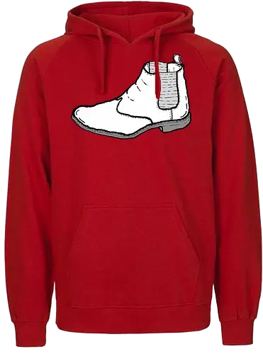 Schuh  - Schu, boots, fun, comic, cartoon, art, ilustration, komisch, schwarz, weiß, stiefel - Fairtrade Hoodie